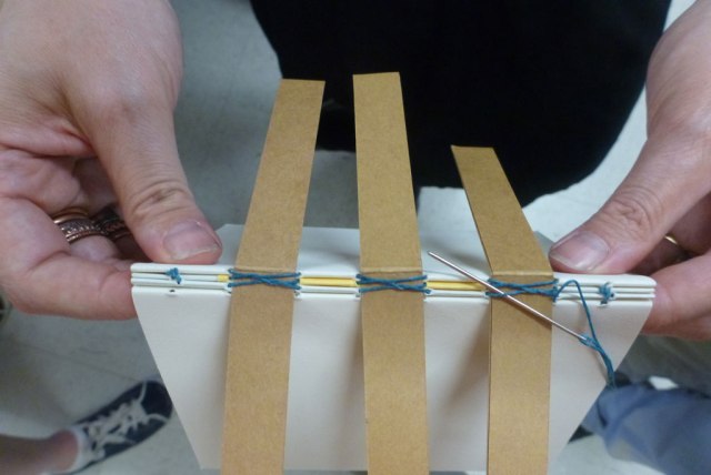 Sketchbook partly sewn